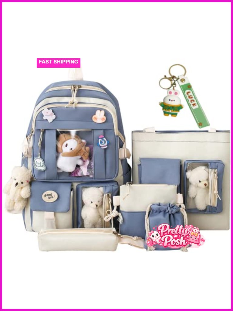 Durable Nylon Backpack Set With Pencil Box And Shoulder Bag